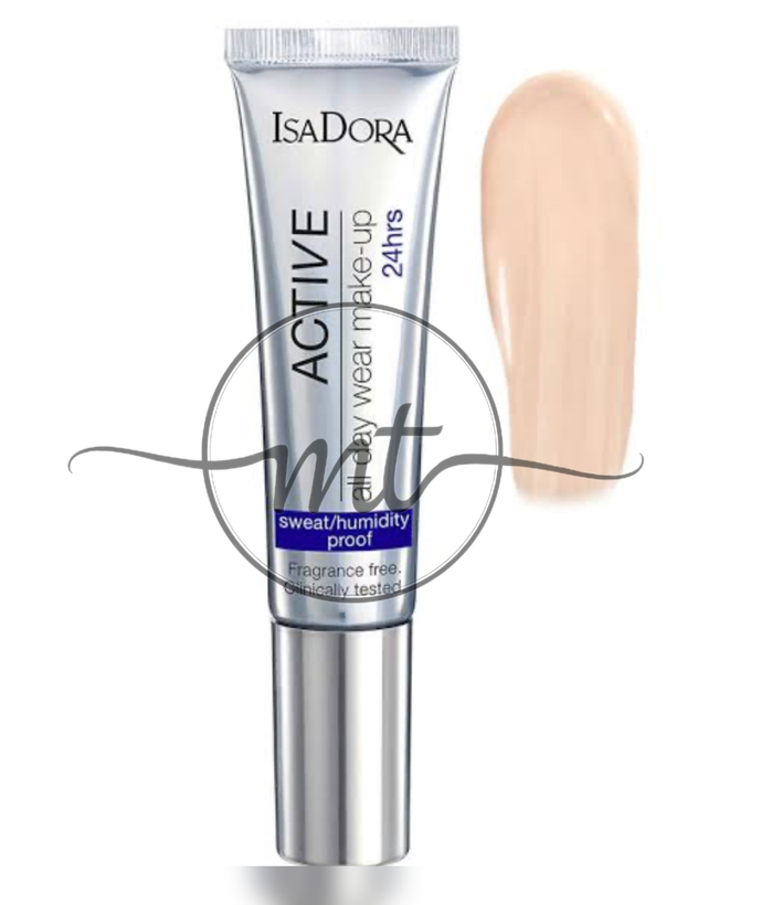 کرم پودر ۲۴ ساعته ایزادورا مدل ACTIV کدرنگ 16 WARM BEIGE حجم35 میل