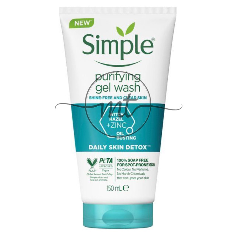 ژل شستشوی صورت سیمپل مدل Purifying پوست چرب و مختلط حجم 150 میل