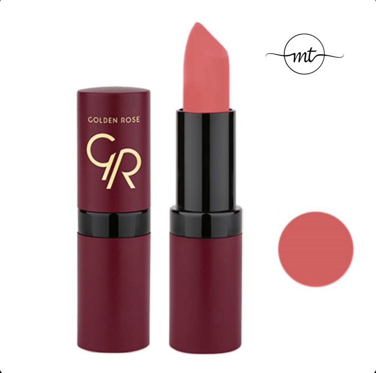 رژ لب جامد گلدن رز مدل Velvet Matte شماره 10