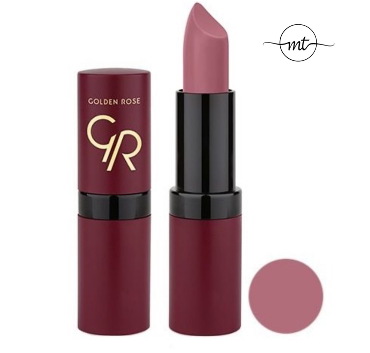 رژ لب جامد گلدن رز مدل Velvet Matte شماره 02