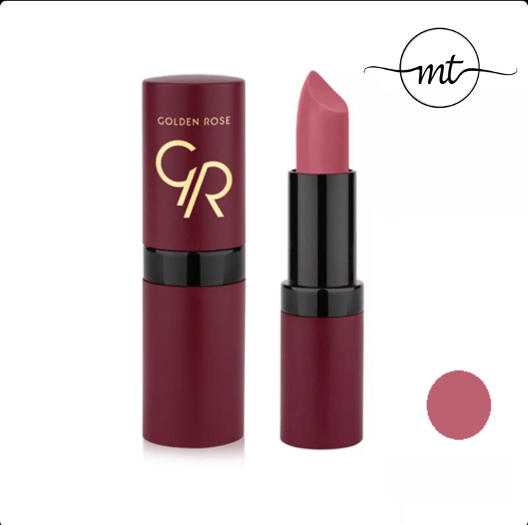 رژ لب جامد گلدن رز مدل Velvet Matte شماره 12