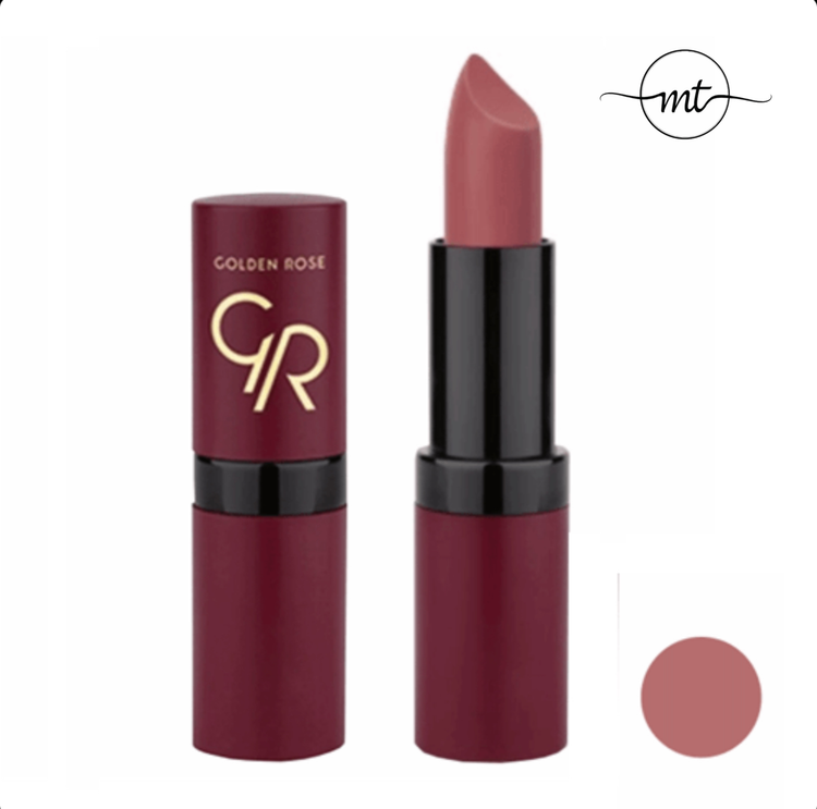 رژ لب جامد گلدن رز مدل Velvet Matte شماره 16