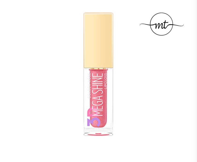 لیپگلاس براق گلدن رز مدل 3D MEGA SHINE سری SHIMMER شماره 118رنگ صورتی بنفش حجم 5.2 میل