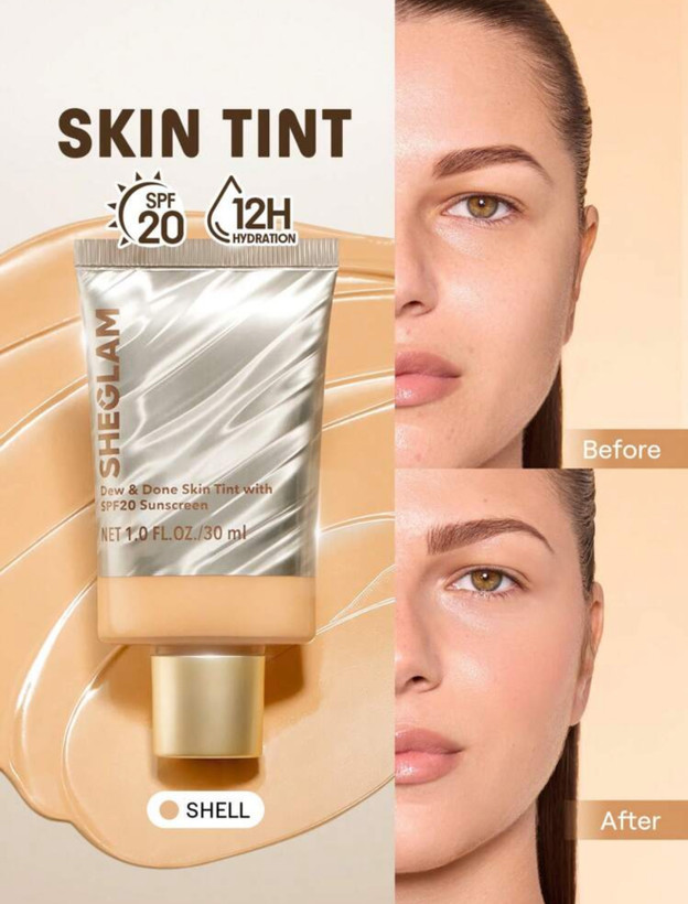تینت پوست شیگلم حاوی spf20 رنگ shell