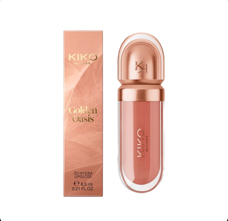 لیپ گلاس گلدن اویسیس کیکو (golden oasis 3d hydra lip gloss kiko)
