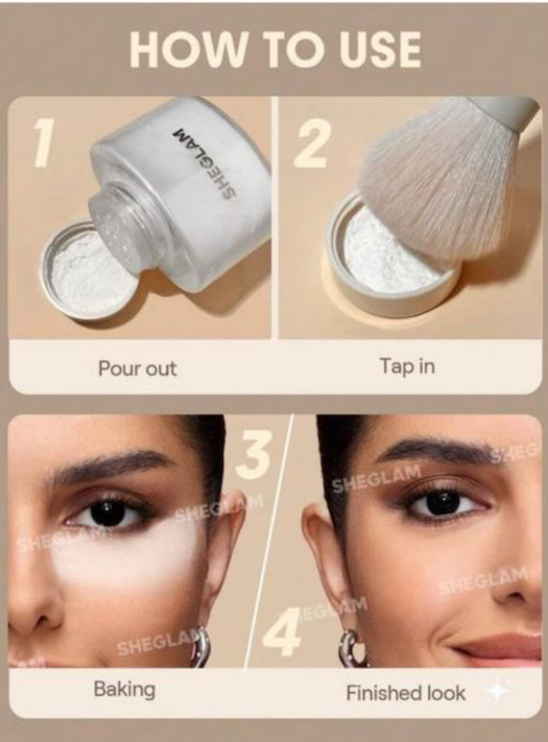 پودر فیکس شل بلوری شیگلم رنگtranslucent