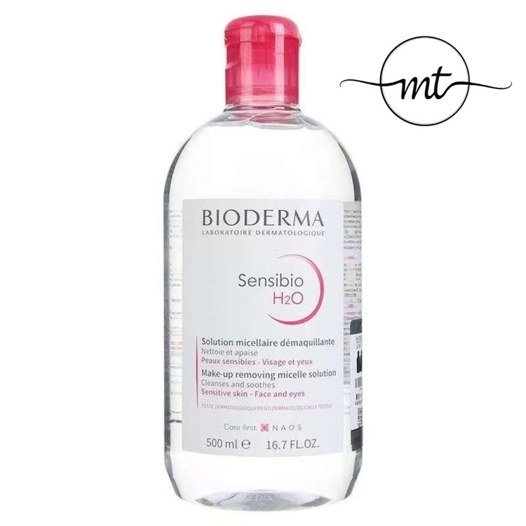 میسلار واتر بایودرما صورتی مخصوص پوست حساس مدل Sensibio H2O حجم500 ml