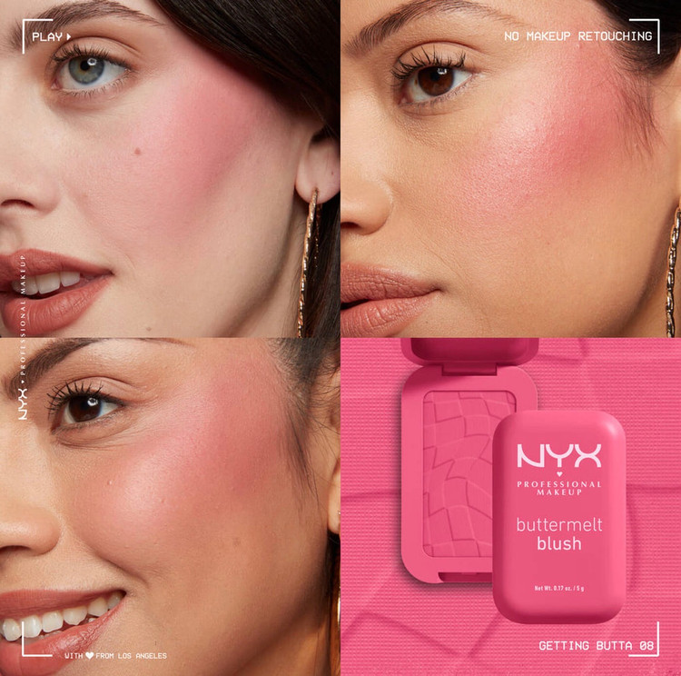 رژگونه پودری نیکس NYX مدل Buttermelt کد 08(رنگ Getting butta)