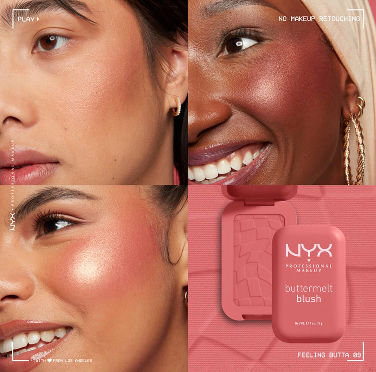 رژگونه پودری نیکس NYX مدل Buttermelt کد 09(رنگ Feeling butta)