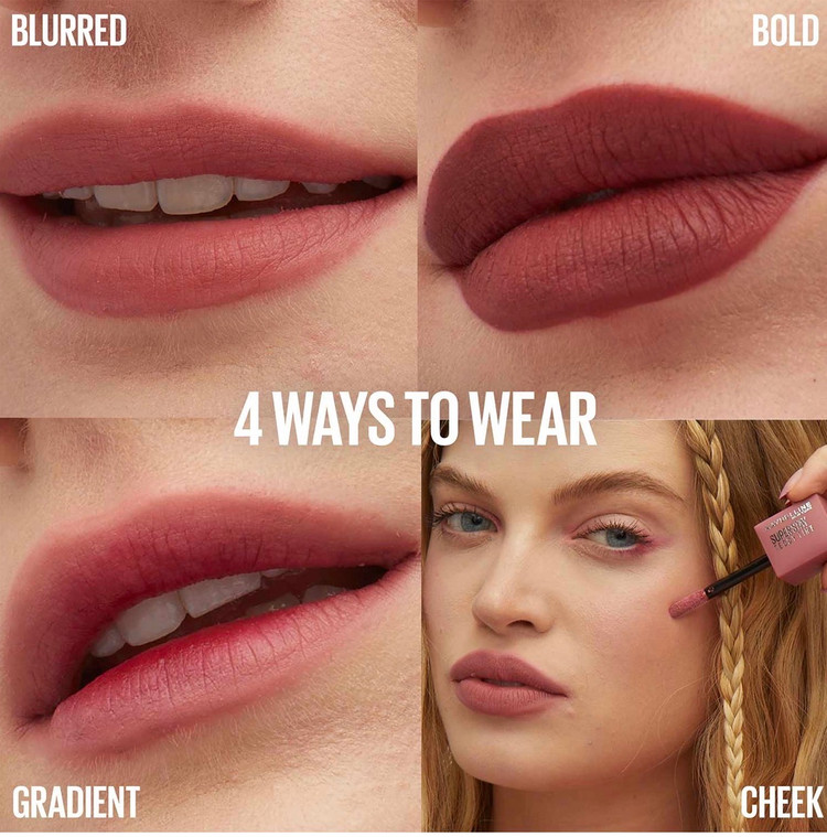 تینت لب تدی میبلین | MAYBELLINE Super Stay Teddy Tint شماره 15 رنگskinnydip