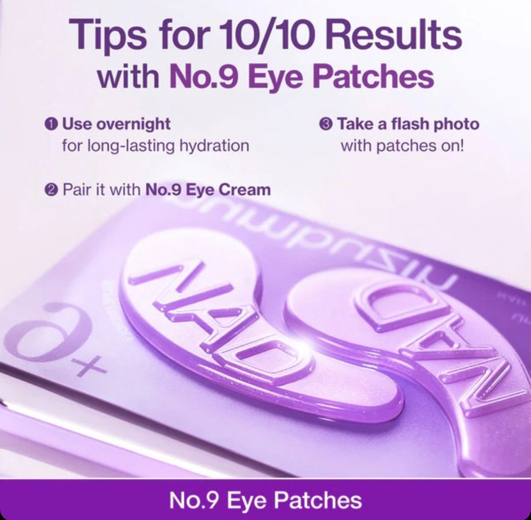 پچ زیر چشم NAD و کلاژن نامبوزین No.9 NAD+ Collagen Under Eye Patches