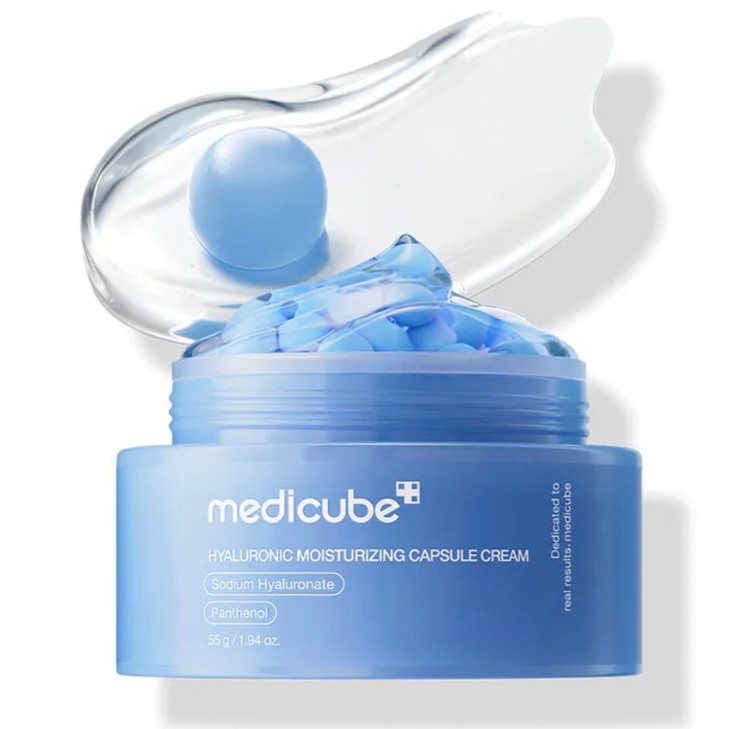 کرم کپسولی هیالورونیک اسید مدی کیوب Medicube آبرسان و مرطوب کننده پوست وزن 55 گرم