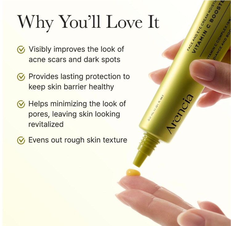 بوستر سرم ویتامین سی ارنسیا روشن کننده و ضدلک دورچشم و صورت Arencia Vitamin C Booster Shot