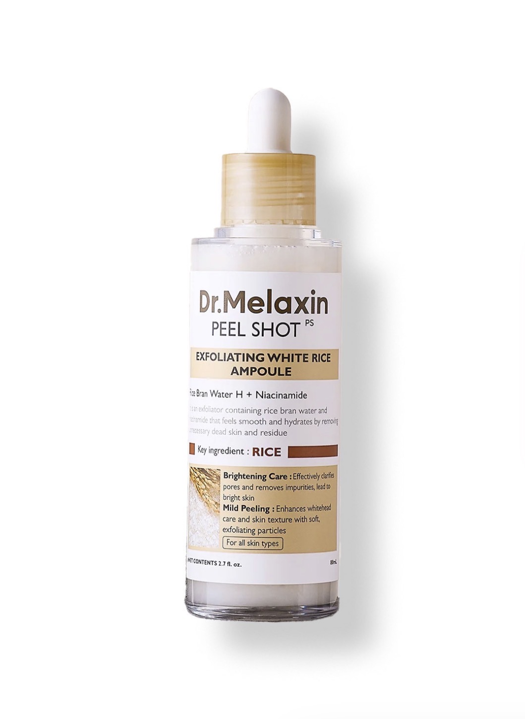 سرم لایه بردار برنج دکتر ملاکسین مدل Peel Shot White Rice