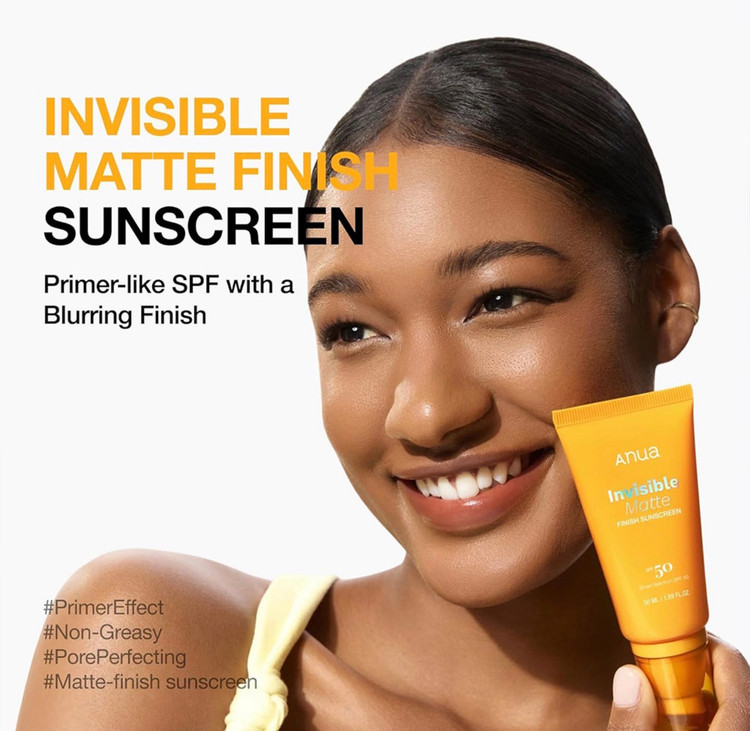 ضد آفتاب مات کننده آنوا Anua مدل Invisible Matt Finish Sunscreen حجم 50 میل