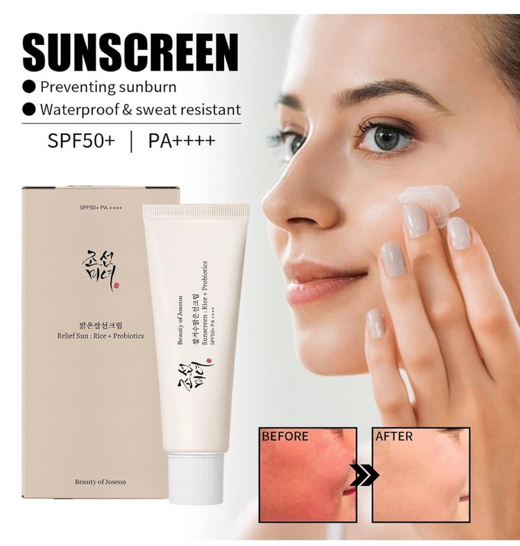 کرم ضد آفتاب بی رنگ بیوتی آف جوسان با SPF50 حجم 50 میلی لیتر
