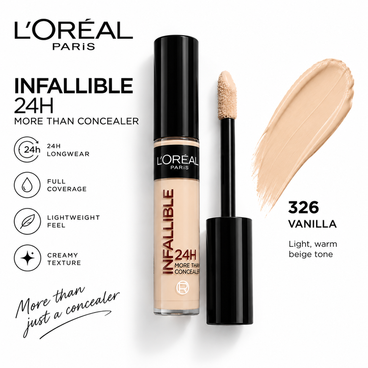 کانسیلر لورال اینفالیبل 24 ساعته شماره 326 Loreal Infallible